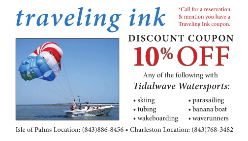 Receive a discount on parasailing, waverunner tours, banana boat rides, wake boarding, and tubing on Isle of Palms.